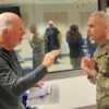 Craig Williams shared a word with BGAD Army Depot Commander Col. Brett Ayvazian Wednesday, following a meeting about open burning/open detonations of obsolete munitions at the Blue Grass Army Depot.