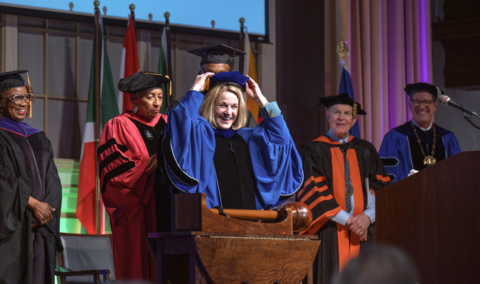 Berea College President Dr. Cheryl Nixon was officially inaugurated on Saturday at Phelps Stokes Chapel. (Photo by Crystal Wylie)