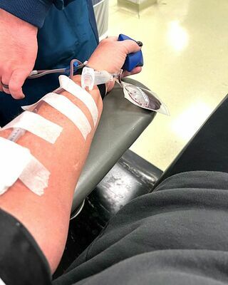 Jodi Whitaker is a regular blood donor