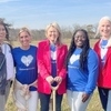 From left, Shanna Sharber, Kara Baughman, Lisa Foster, Zinnia Hensley, and Linda Blackburn are shown celebrating the groundbreaking for Redeeming Hope last autumn, a home on Richmond Road that will help girls who are victims of trafficking and sexual abuse. The five-acre parcel for the 6,000 square-foot home was donated by Church on the Rock.